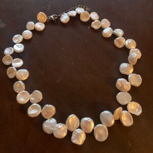 Beautiful beaded necklace - pearly color